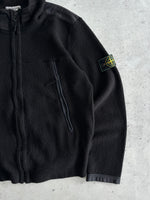 Vintage Stone Island chenille Green badge Zip Up Hoodie (XL