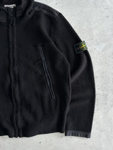 Vintage Stone Island chenille Green badge Zip Up Hoodie (XL