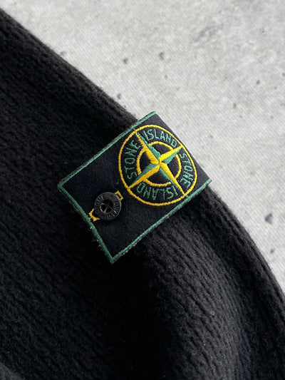 Vintage Stone Island chenille Green badge Zip Up Hoodie (XL