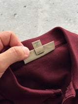 Burberry Embroidered Logo Long Sleeve Polo Shirt (XS)