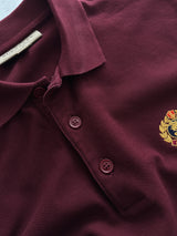 Burberry Embroidered Logo Long Sleeve Polo Shirt (XS)