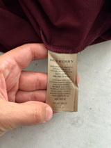Burberry Embroidered Logo Long Sleeve Polo Shirt (XS)
