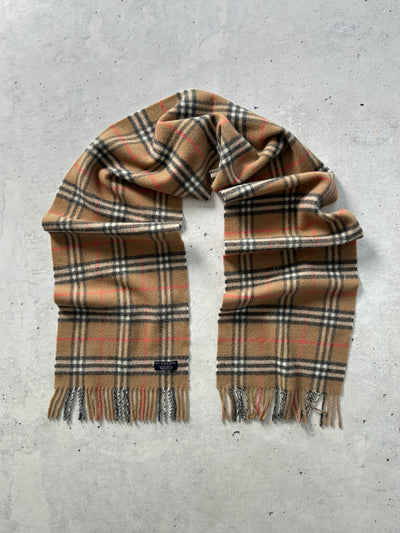 Vintage Burberry Nova Check Wool Scarf (One Size)