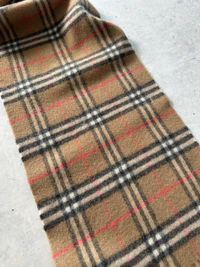 Vintage Burberry Nova Check Wool Scarf (One Size)