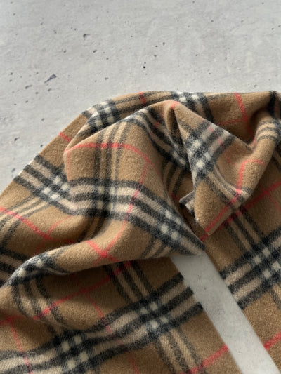 Vintage Burberry Nova Check Wool Scarf (One Size)