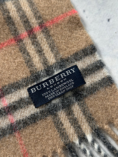 Vintage Burberry Nova Check Wool Scarf (One Size)