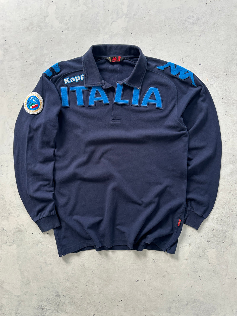 90's Kappa Italia Long Sleeve Polo Shirt (L)