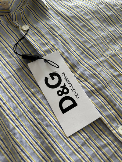 Brand New Dolce & Gabbana Vertical Stripe Long Sleeve Shirt (M)