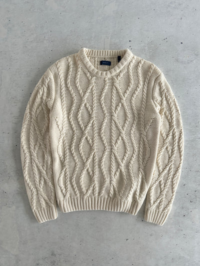 GANT Crewneck Chunky Wool cable Knit Jumper (M)