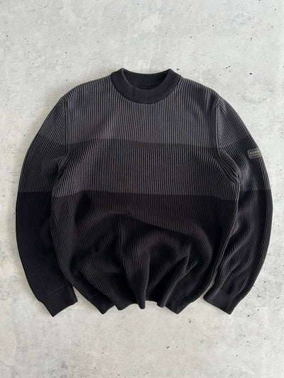 Barbour International Stripe Chunky Knit Jumper (XL)