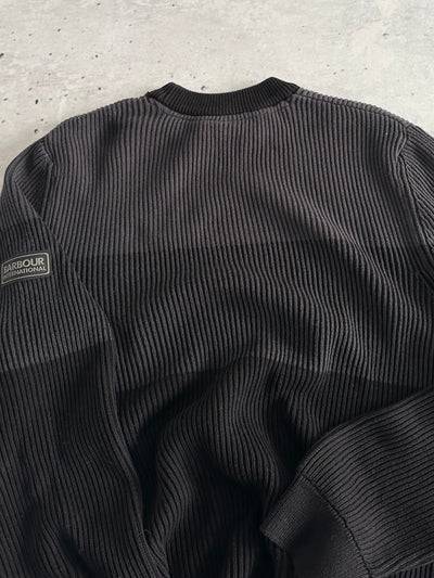 Barbour International Stripe Chunky Knit Jumper (XL)