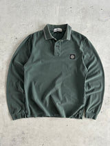 AW/12 Stone Island Patch Logo Long Sleeve Polo Shirt (S)
