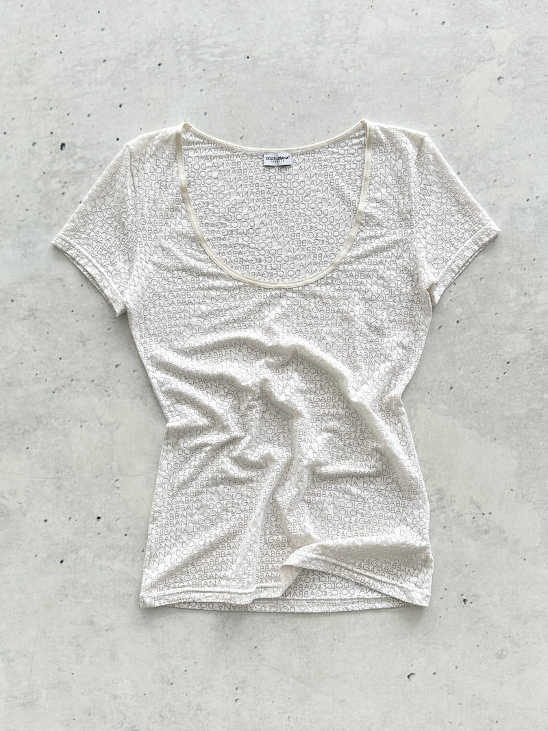 Dolce & Gabbana Monogram T Shirt (Women's M)