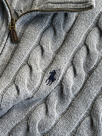 Ralph Lauren Cable Knit 1/4 Zip Jumper (M)
