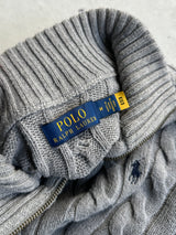 Ralph Lauren Cable Knit 1/4 Zip Jumper (M)