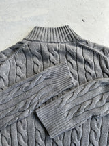 Ralph Lauren Cable Knit 1/4 Zip Jumper (M)