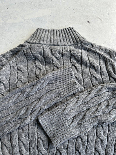 Ralph Lauren Cable Knit 1/4 Zip Jumper (M)