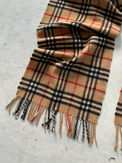 Vintage Burberry Nova Check Wool Scarf (One Size)