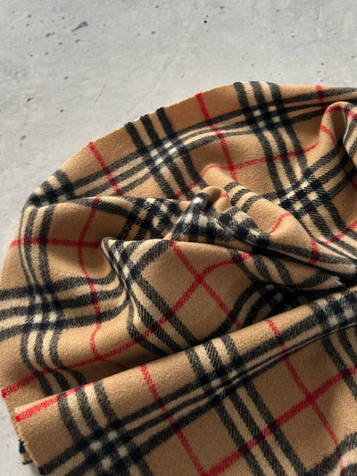 Vintage Burberry Nova Check Wool Scarf (One Size)