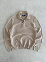 Ralph Lauren 1/4 Zip Chunky Knit Pullover Jumper (M)