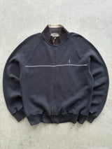 YSL Embroidered Logo Ribbed Zip Up Jumper (L)