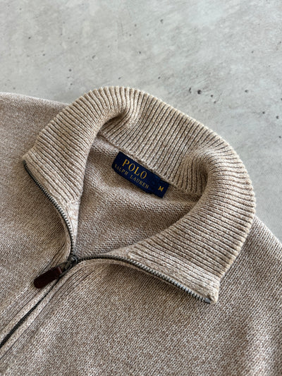 Ralph Lauren 1/4 Zip Chunky Knit Pullover Jumper (M)