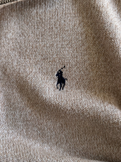 Ralph Lauren 1/4 Zip Chunky Knit Pullover Jumper (M)