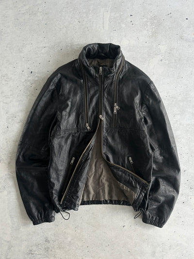 Armani Soft Lambs Leather Zip Up Jacket (S)