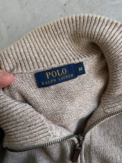 Ralph Lauren 1/4 Zip Chunky Knit Pullover Jumper (M)