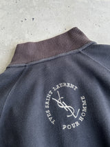 YSL Embroidered Logo Ribbed Zip Up Jumper (L)
