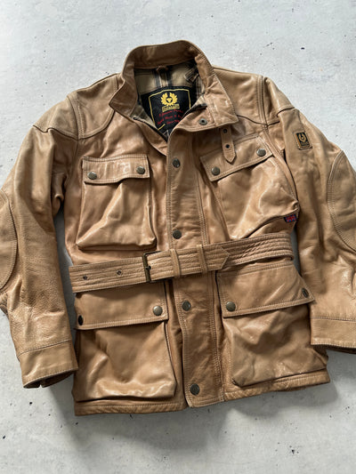 Vintage Belstaff Trialmaster Panther Zip Up Leather Jacket (Women's S)