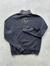 YSL Embroidered Logo Ribbed Zip Up Jumper (L)