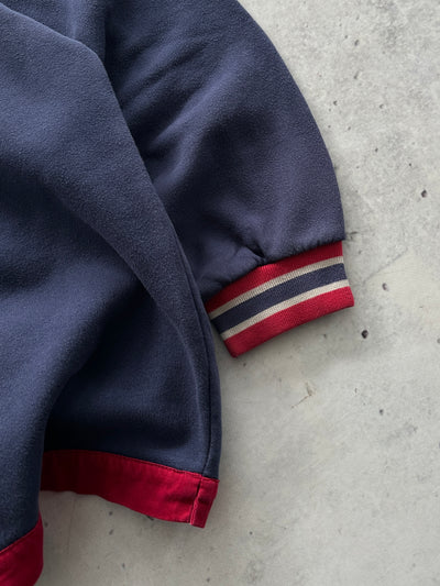 90's Nike Embroidered Swoosh 1/4 Zip Pullover Sweatshirt (L)