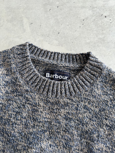 Barbour Crewneck Chunky Wool Knit Jumper (L)