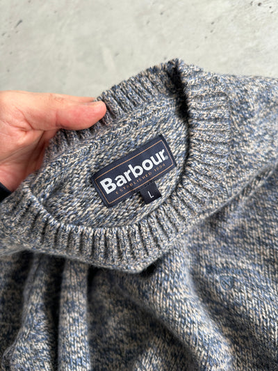 Barbour Crewneck Chunky Wool Knit Jumper (L)