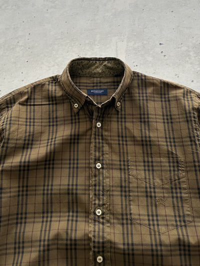 00's Burberry Nova Check Long Sleeve Shirt (M)