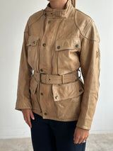 Vintage Belstaff Trialmaster Panther Zip Up Leather Jacket (Women's S)