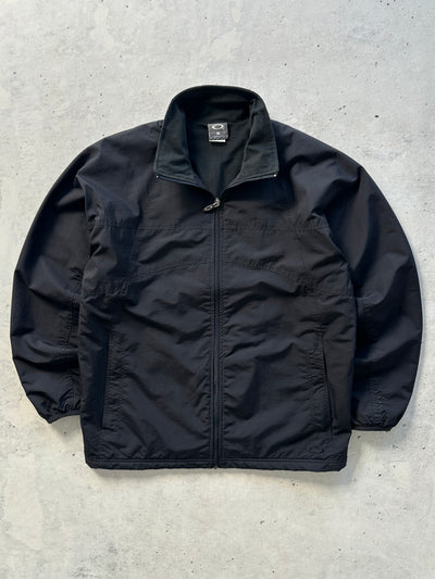00's Oakley embroidered logo fleece lined funnel neck Jacket (L)