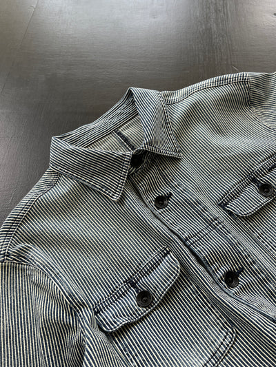 Evisu Vertical Stripe Button Up Chore Jacket (S)