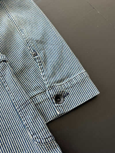 Evisu Vertical Stripe Button Up Chore Jacket (S)