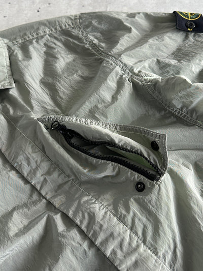 SS/18 Stone Island Nylon Metal Zip Up Overshirt (S)