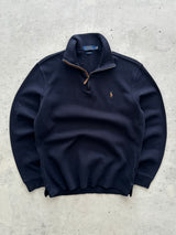 Ralph Lauren 1/4 Zip Ribbed Pullover Jumper (M)
