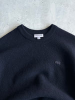 Lacoste chunky Merino Wool Crewneck Ribbed Jumper (M)