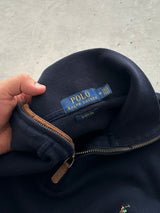 Ralph Lauren 1/4 Zip Ribbed Pullover Jumper (M)