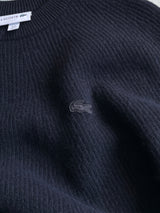 Lacoste chunky Merino Wool Crewneck Ribbed Jumper (M)