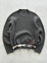 Vintage Dolce & Gabbana Spell Out Wool ribbed Knit Jumper (L)