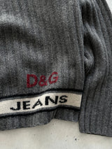 Vintage Dolce & Gabbana Spell Out Wool ribbed Knit Jumper (L)
