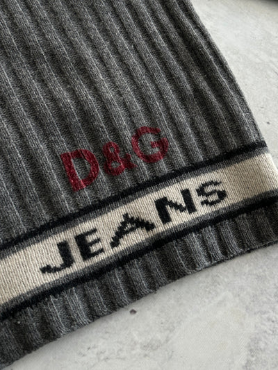 Vintage Dolce & Gabbana Spell Out Wool ribbed Knit Jumper (L)