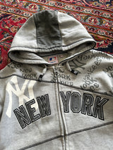 00's New York Yankees Spell Out Zip Up Hoodie (M)