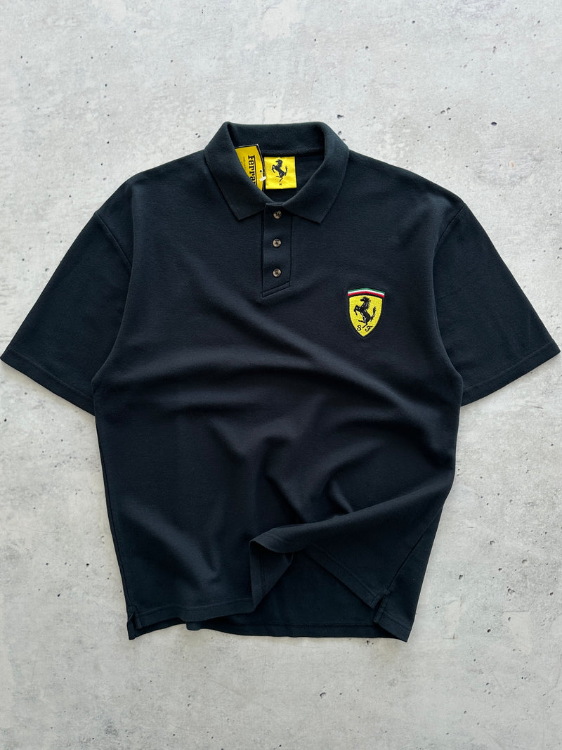 1998 Deadstock Ferrari Embroidered Logo Polo Shirt (L)